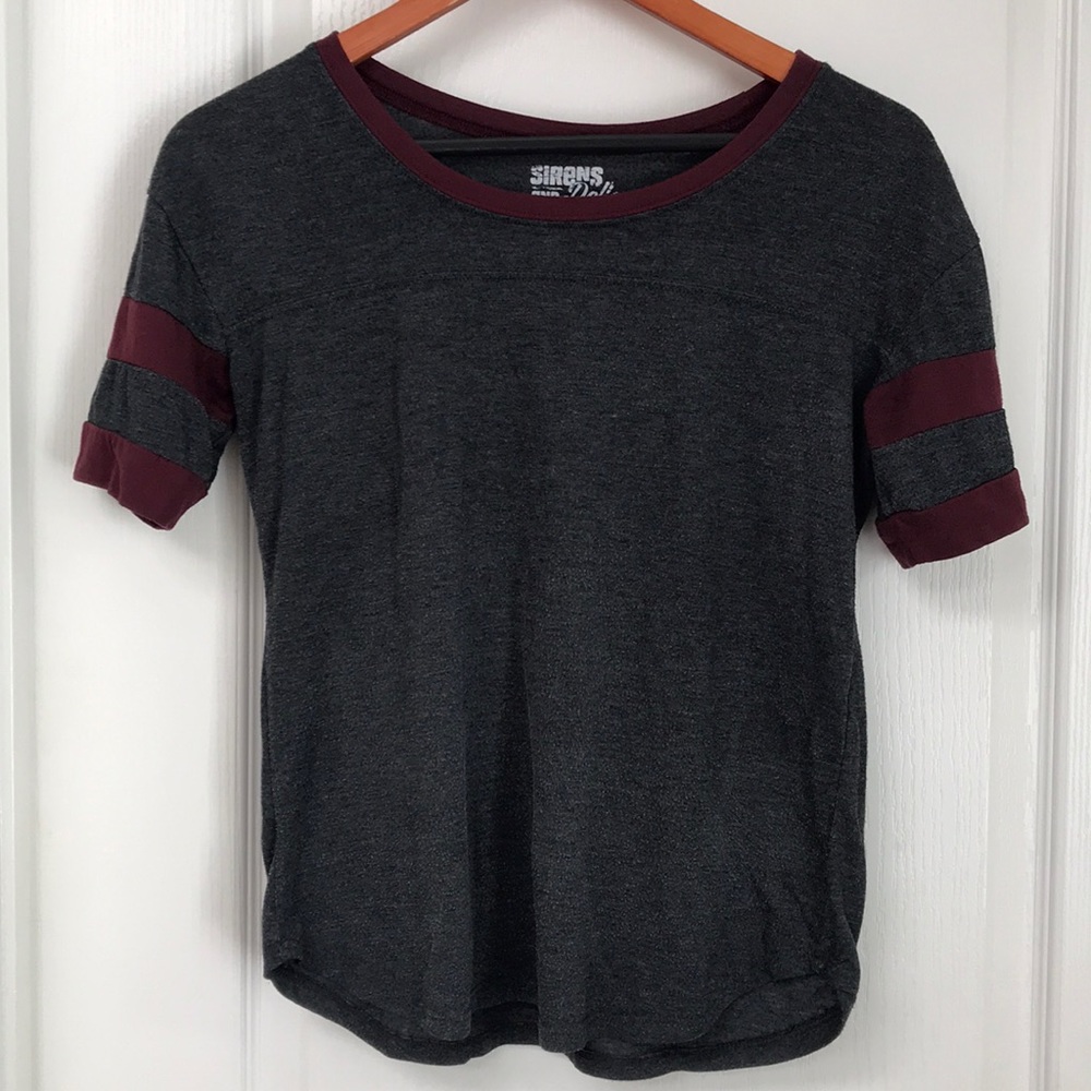 Sirens and Dolls Varsity Charcoal T-Shirt (XS)